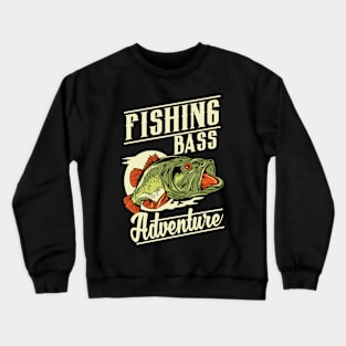 FISHING BASS ADVENTURE Crewneck Sweatshirt